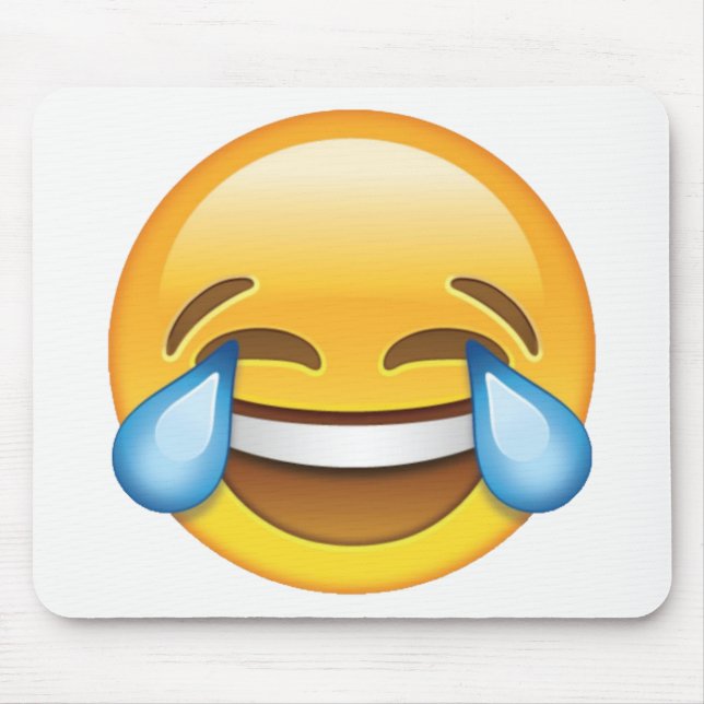 Laughing Crying Tears of Joy emoji Mouse Pad (Front)