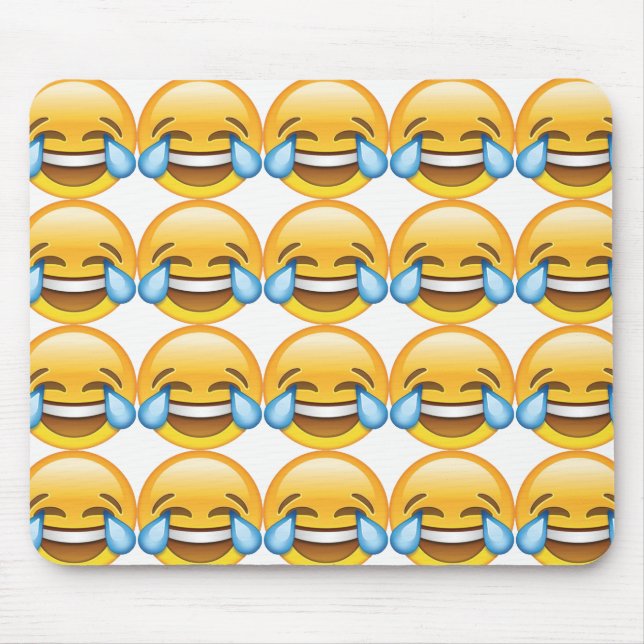 Laughing Crying Tears of Joy emoji Mouse Pad (Front)
