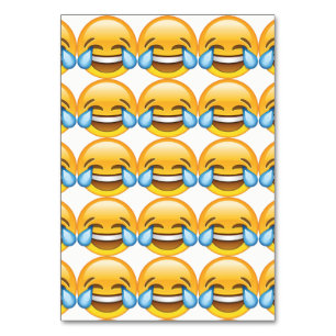 Laughing Crying Tears of Joy emoji Table Number