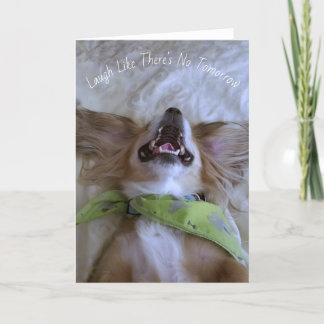 Laughing Dog Greeting Card