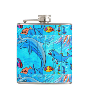 laughing dolphins flask