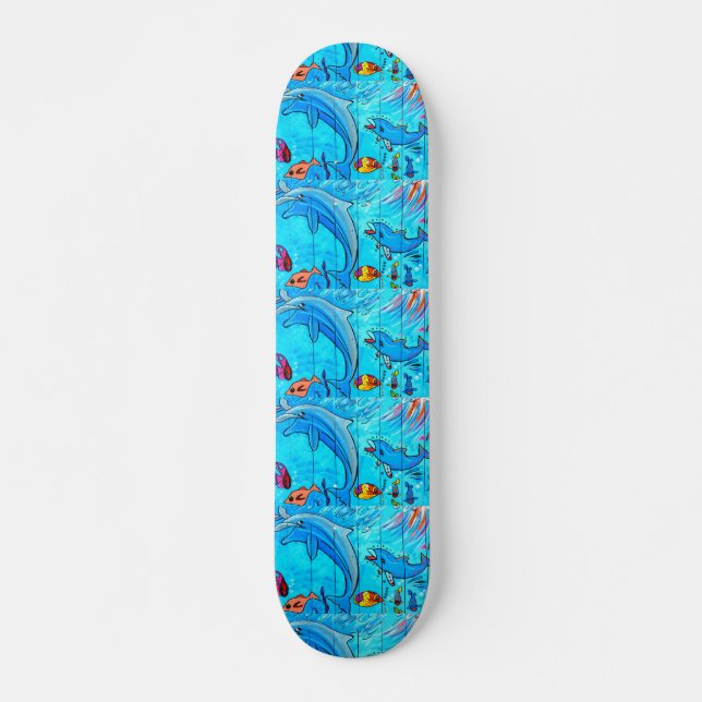 laughing dolphins skateboard (Front)