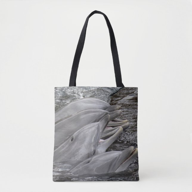 Laughing Dolphins Tote Bag (Front)