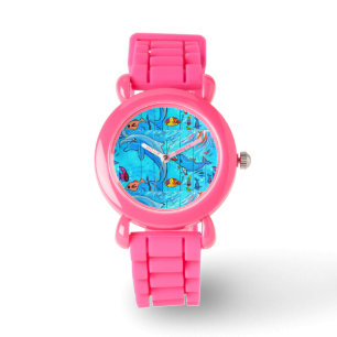 laughing dolphins wrist watch