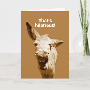 Laughing Donkey Happy Birthday Card