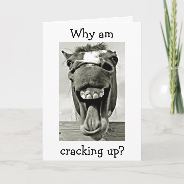 LAUGHING DONKEY IS SO GLAD IT IS "YOUR BIRTHDAY" CARD (Front)