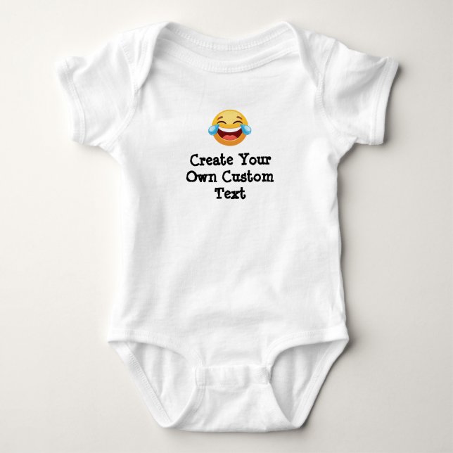 Laughing emoji Create your own Baby Bodysuit (Front)