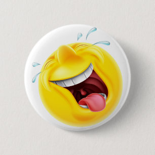 Laughing Emoji Emoticon 6 Cm Round Badge