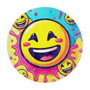 Laughing Emoji Splash Party Cutting Board