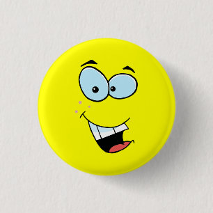 Laughing Face 3 Cm Round Badge