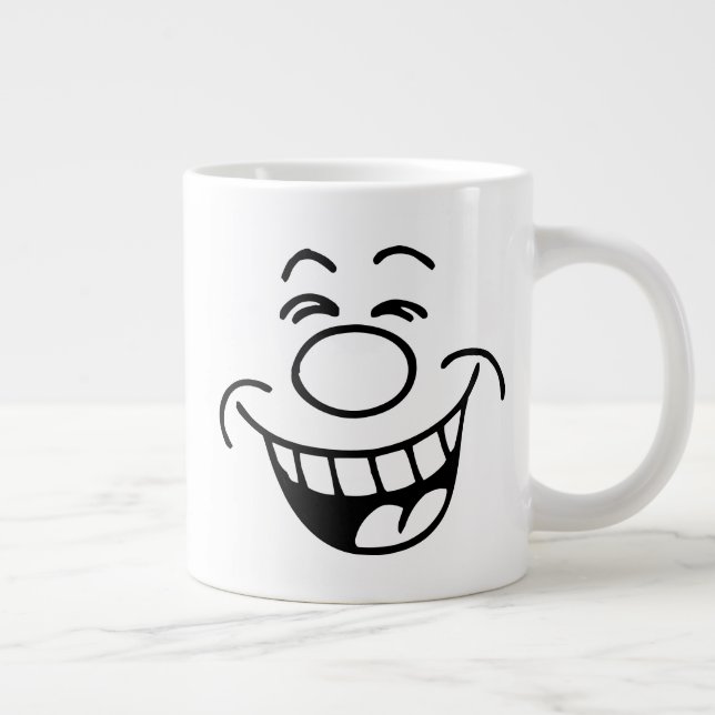 Laughing Face Emoji Large Coffee Mug (Right)