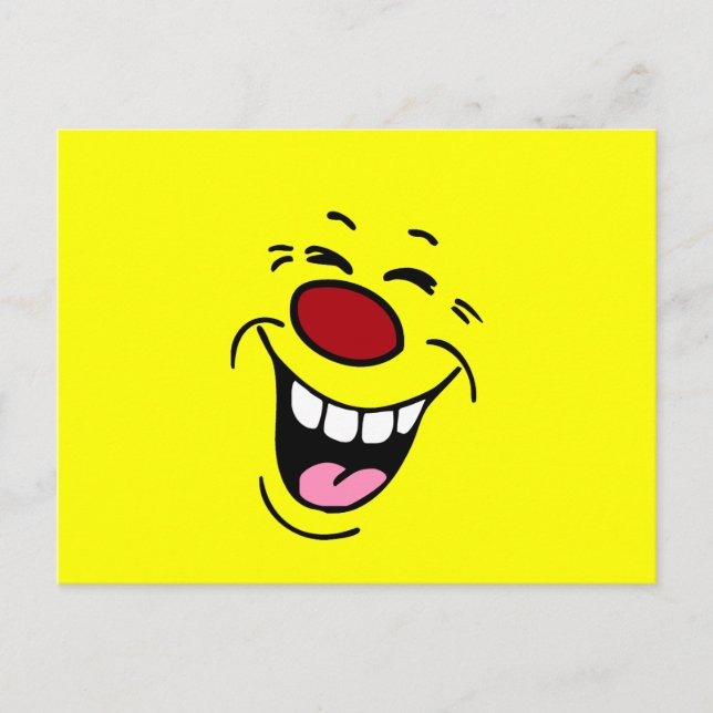 Laughing Face Grumpey Postcard (Front)