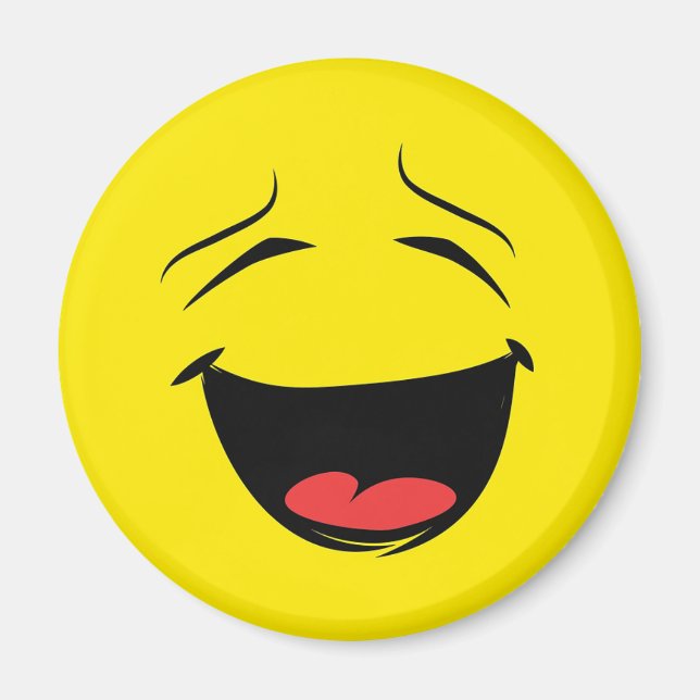 Laughing Face Locker or Regrigerator Magnet (Front)