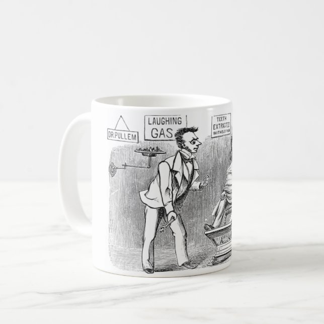 Laughing Gas Dentist extracting teeth without pain Coffee Mug (Front Left)