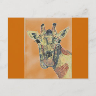Laughing Giraffe Postcard