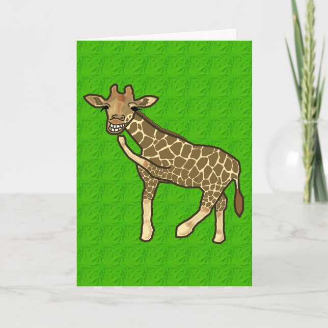 Laughing Giraffe Pun Card (Front)