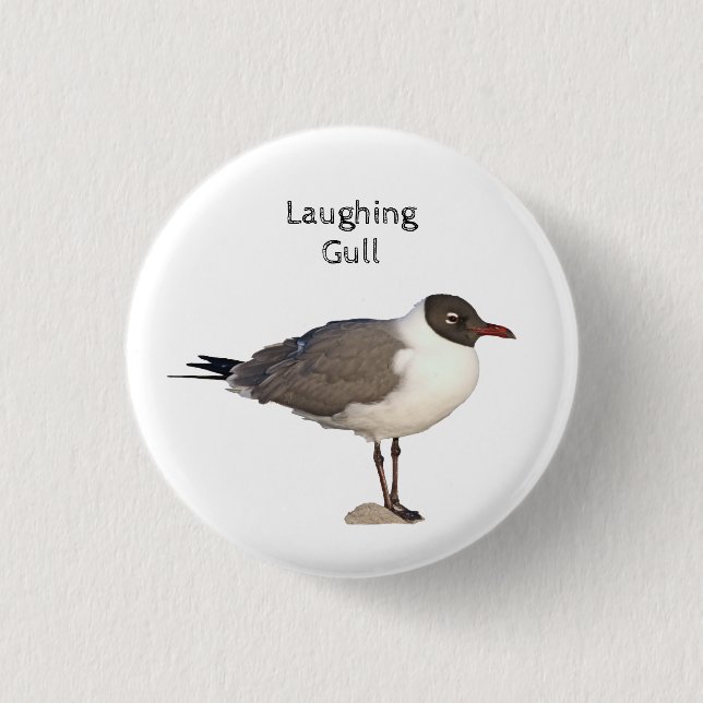 Laughing Gull 3 Cm Round Badge (Front)