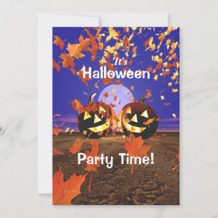 Laughing Halloween Party Pumpkins Invitation