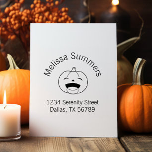 Laughing Halloween Pumpkin Address Self-inking Stamp