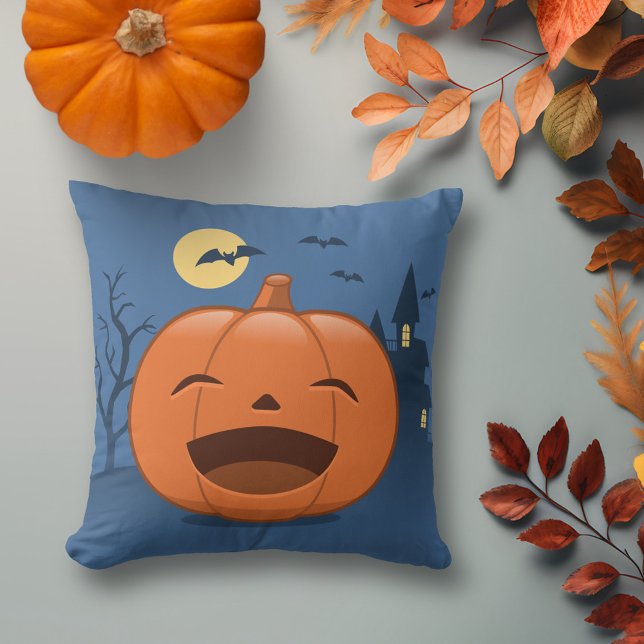 Laughing Halloween Pumpkin Cushion (Creator Uploaded)