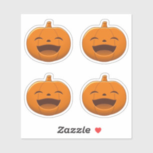 Laughing Halloween Pumpkin, Set of 4