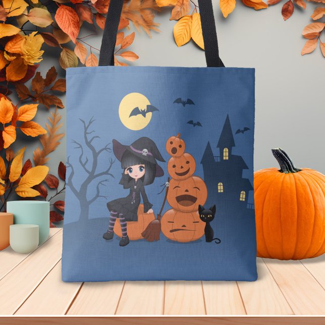 Laughing Halloween Pumpkin Tote Bag (Creator Uploaded)