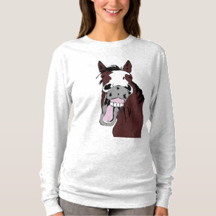 Laughing Horse Head Humour for Horse Lovers T-Shirt