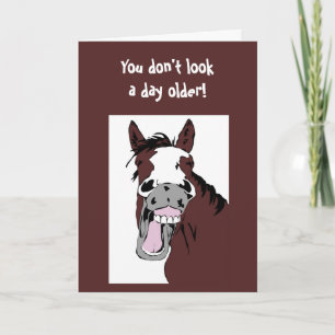 Laughing Horse "Over the Hill" Birthday Humour Card