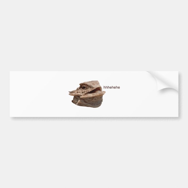 Laughing Iguana HeHe Lizard Bumper Sticker (Front)