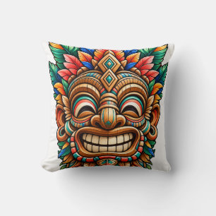 Laughing Island Tiki Throw Pillow