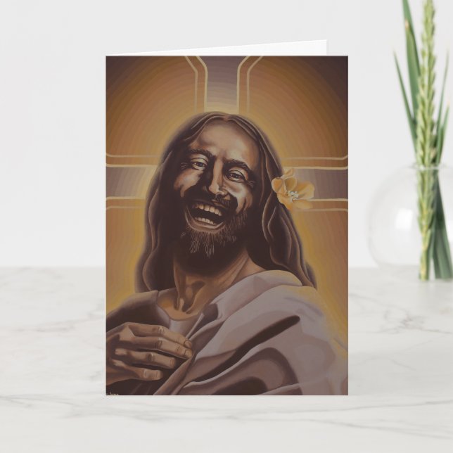 Laughing Jesus Card (Front)