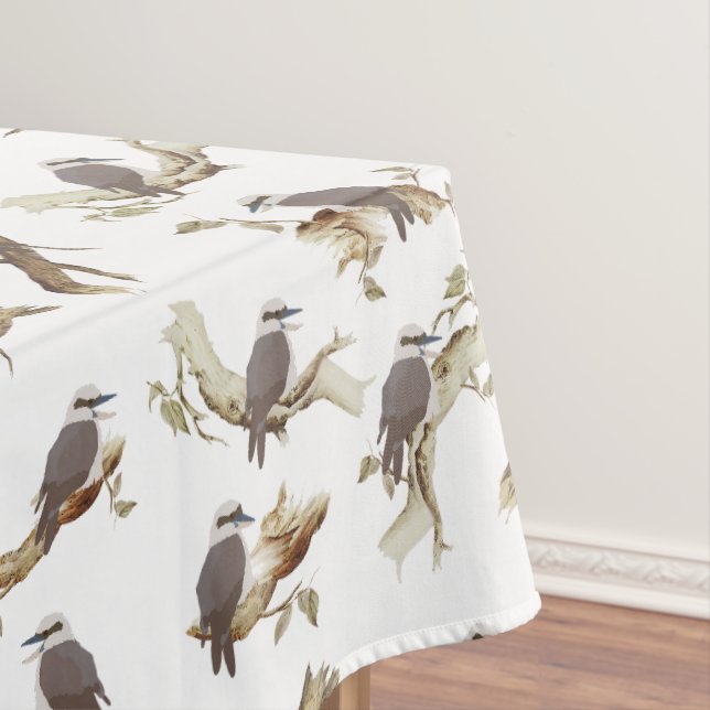 Laughing Kookaburra Australian Bird Eucalyptus  Tablecloth (In Situ)