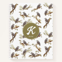 Laughing Kookaburra Australian Eucalyptus Monogram