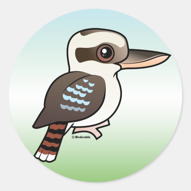 Laughing Kookaburra Classic Round Sticker (Front)