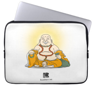Laughing Maitreya Buddha laptop sleeve