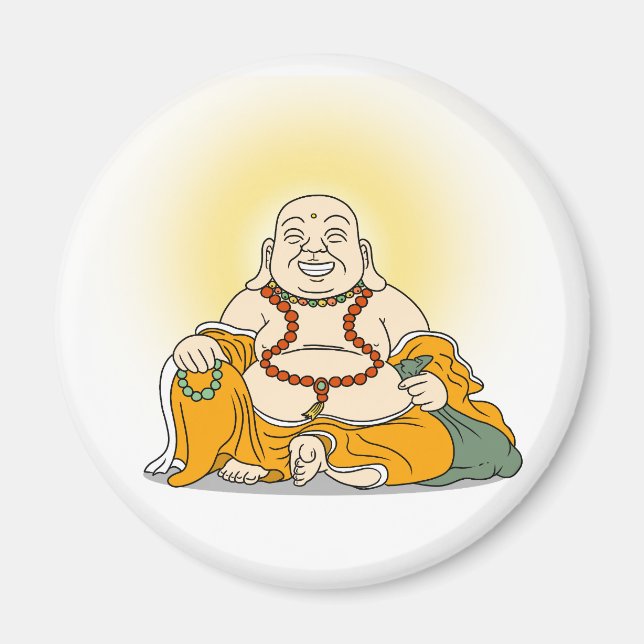 Laughing Maitreya Buddha magnet (Front)