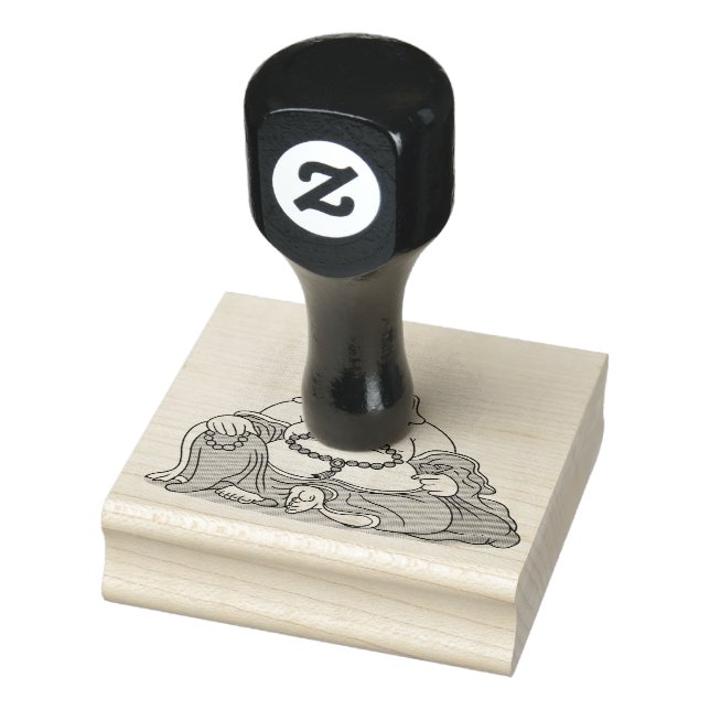 Laughing Maitreya Buddha rubber stamp (Stamp)