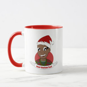 Laughing man Christmas cartoon Mug
