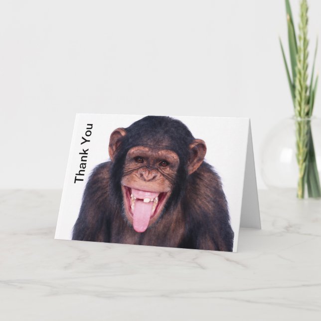Laughing Monkey Thank You Card (Front)