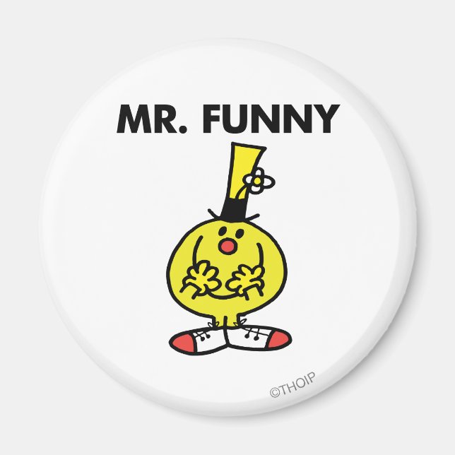Laughing Mr. Funny With Flower Magnet (Front)