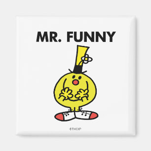 Laughing Mr. Funny With Flower Magnet