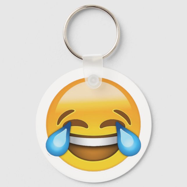 Laughing Out Loud Emoji Keychain (Front)