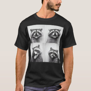 Laughing Racoon Face Trash Raccoons Unique Quirky T-Shirt