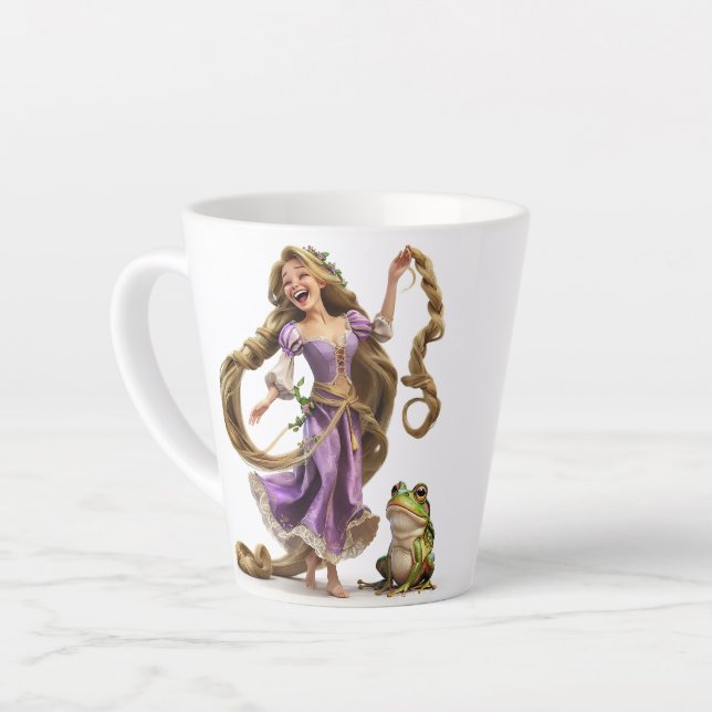 Laughing Rapunzel Latte Mug (Left Angle)