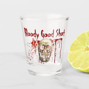 Laughing Skull Bloody Good Halloween Party Shot Glass