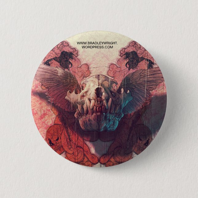 Laughing Skull Button (Front)