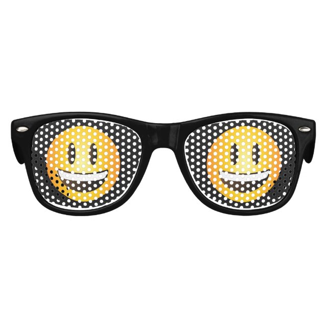 Laughing Smiling Happy Emoji Kids Sunglasses (Front)