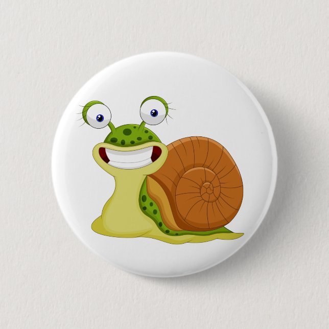 Laughing Snail 6 Cm Round Badge (Front)