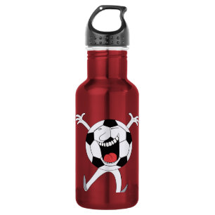 Laughing Soccer Ball Mascot 532 Ml Water Bottle