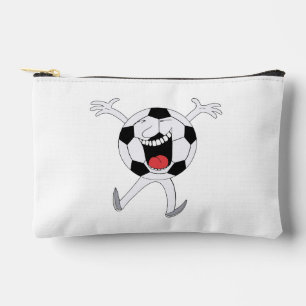Laughing Soccer Ball Mascot Accessory Pouch